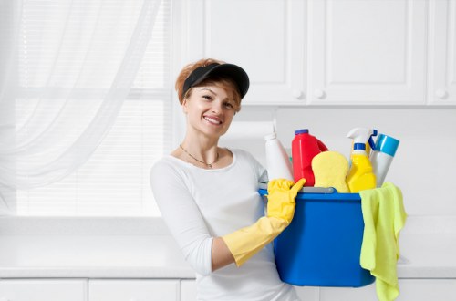Deep cleaning service for a Bow home kitchen and living area