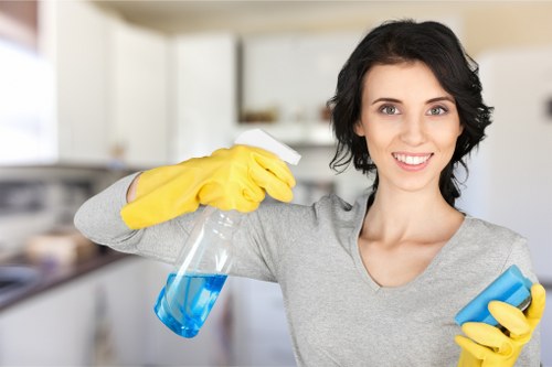 Local cleaners preparing a Bow home for new occupants