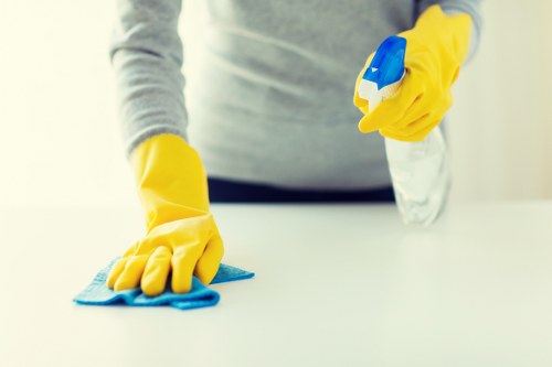 Exterior window cleaning for a Bow shopfront or office