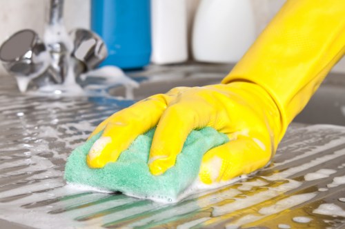 Cleaning dust and residue after building work in a Bow flat